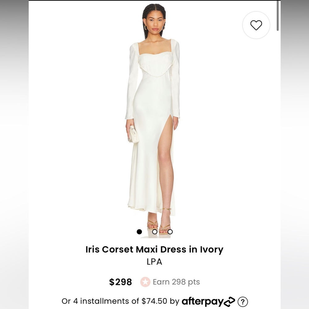 Iris Corset Maxi Dress - Ivory size small from Revolve